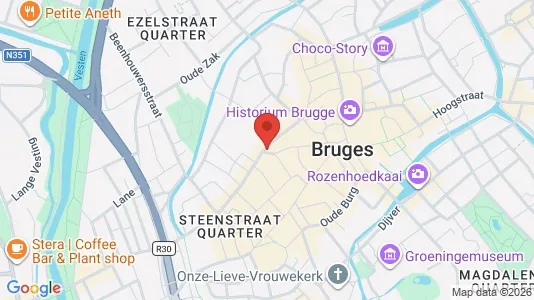 Apartments for rent i Brugge - kort over placeringen