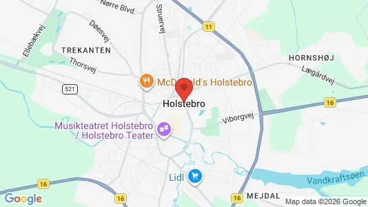 Houses for rent i Holstebro - kort over placeringen