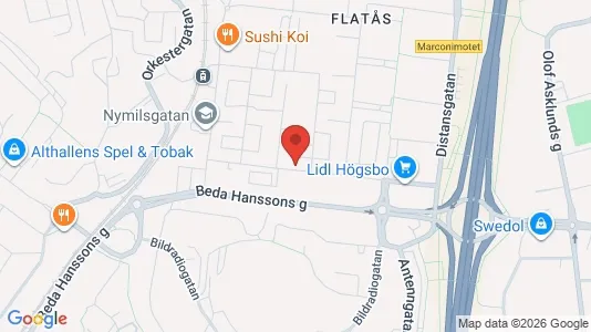 Apartments for rent i Askim-Frölunda-Högsbo - kort over placeringen