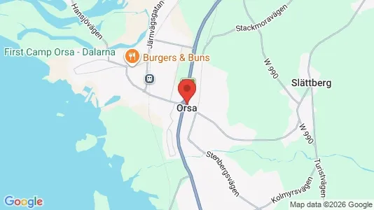 Houses for rent i Orsa - kort over placeringen