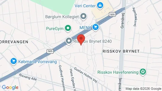 Apartments for rent i Risskov - kort over placeringen