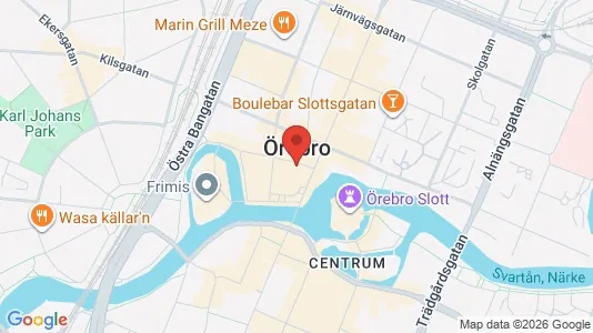 Apartments for rent i Örebro - kort over placeringen