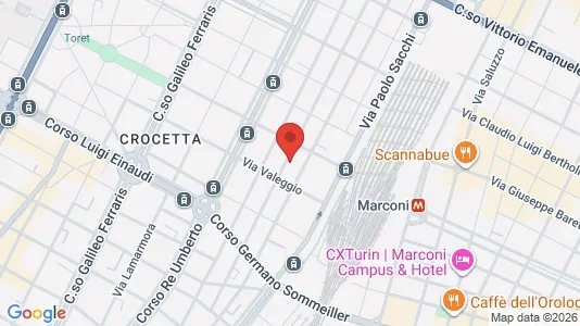 Apartments for rent i Turin - kort over placeringen