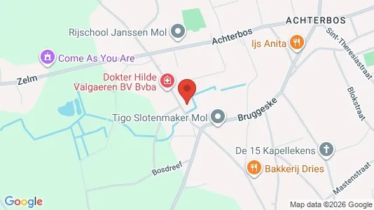 Apartments for rent i Mol - kort over placeringen