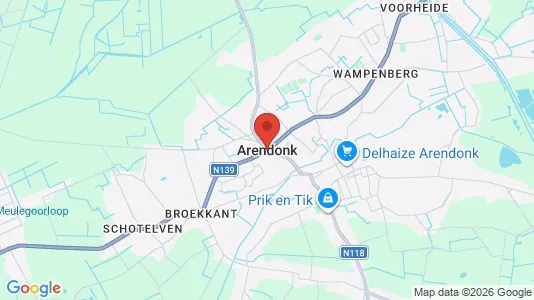 Houses for rent i Arendonk - kort over placeringen