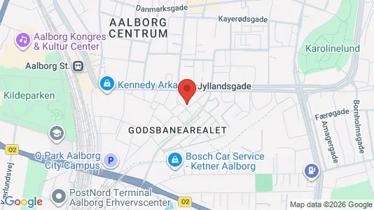 Apartments for rent i Aalborg Center - kort over placeringen
