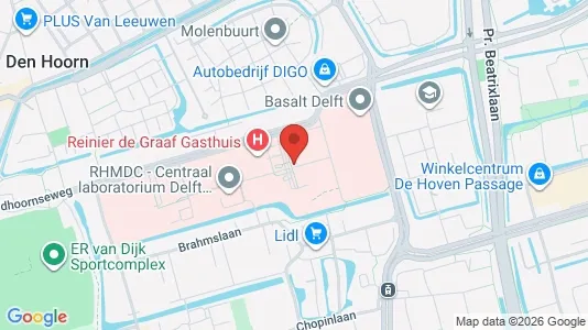 Apartments for rent i Delft - kort over placeringen