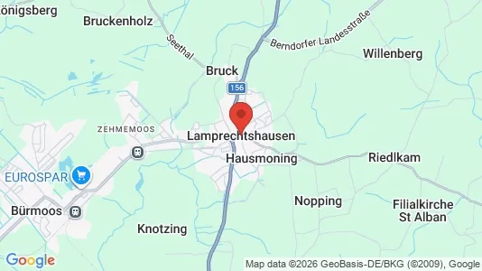 Apartments for rent i Lamprechtshausen - kort over placeringen