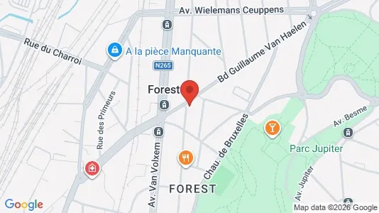 Apartments for rent i Brussels Vorst - kort over placeringen