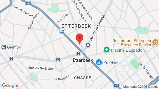 Apartments for rent i Brussels Etterbeek - kort over placeringen