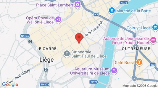 Apartments for rent i Luik - kort over placeringen