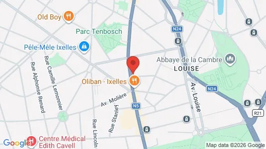 Apartments for rent i Brussels Elsene - kort over placeringen