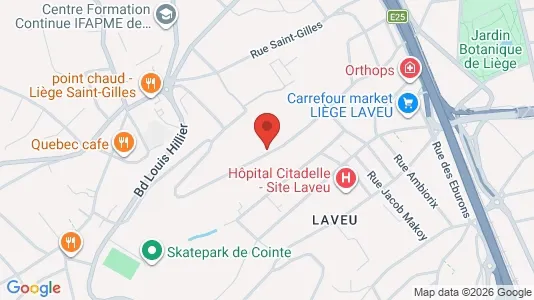 Apartments for rent i Luik - kort over placeringen