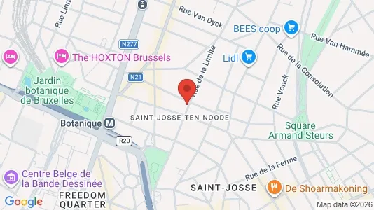 Apartments for rent i Brussels Sint-Joost-ten-Node - kort over placeringen