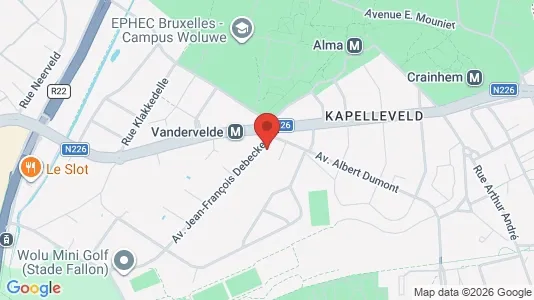 Apartments for rent i Brussels Sint-Lambrechts-Woluwe - kort over placeringen