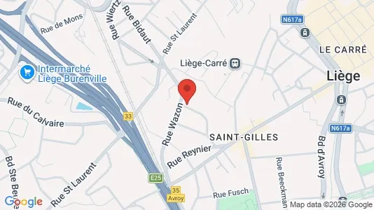 Apartments for rent i Luik - kort over placeringen