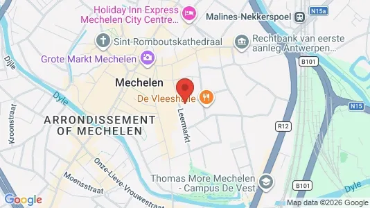 Apartments for rent i Mechelen - kort over placeringen