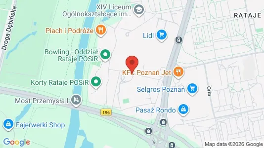 Rooms for rent i Poznań - kort over placeringen