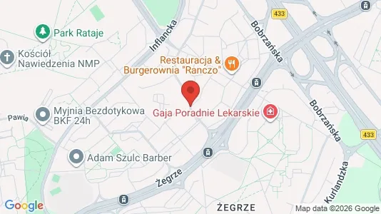 Rooms for rent i Poznań - kort over placeringen