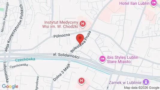 Apartments for rent i Lublin - kort over placeringen