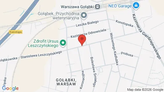 Rooms for rent i Warszawa Ursus - kort over placeringen