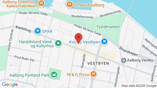 Apartments for rent i Aalborg Center - kort over placeringen