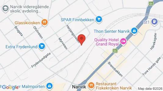 Rooms for rent i Narvik - kort over placeringen