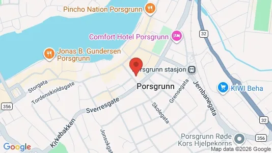 Rooms for rent i Porsgrunn - kort over placeringen