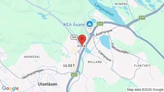 Houses for rent i Bergen Åsane - kort over placeringen