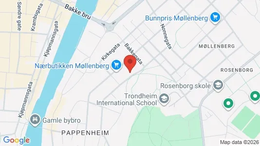 Rooms for rent i Trondheim Østbyen - kort over placeringen
