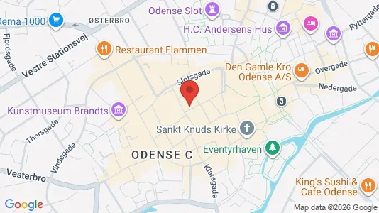 Apartments for rent i Odense C - kort over placeringen