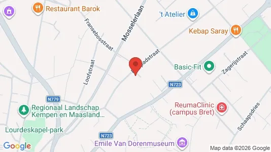 Rooms for rent i Genk - kort over placeringen