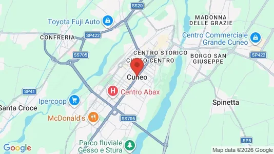 Apartments for rent i Cuneo - kort over placeringen