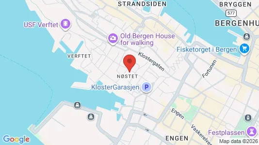Rooms for rent i Bergen Bergenhus - kort over placeringen