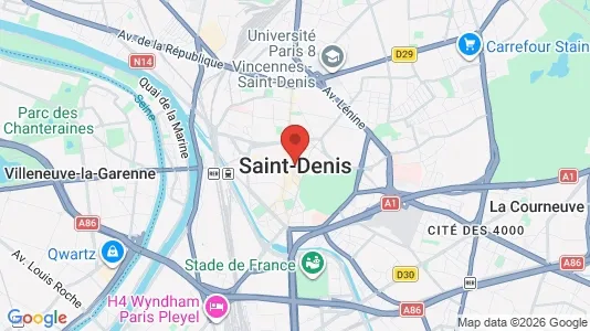 Apartments for rent i Saint-Denis - kort over placeringen