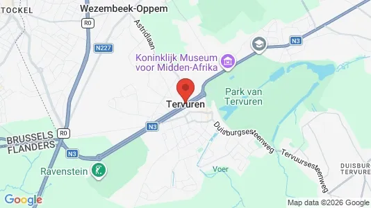 Rooms for rent i Tervuren - kort over placeringen