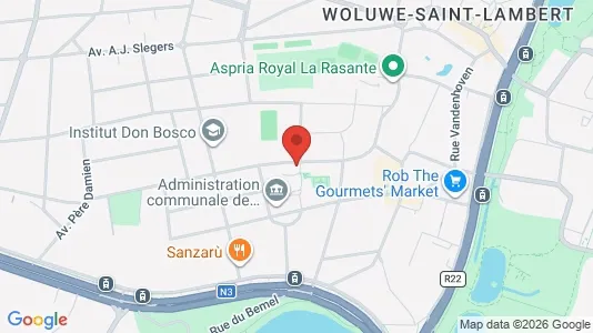 Apartments for rent i Brussels Sint-Pieters-Woluwe - kort over placeringen