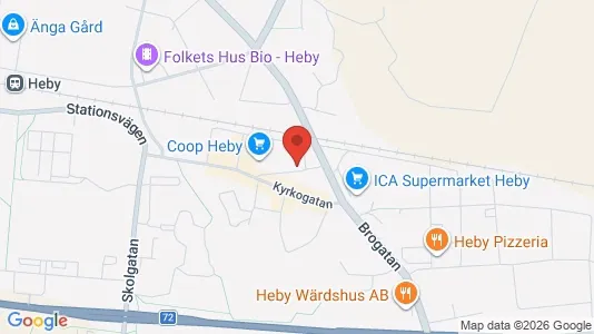 Apartments for rent i Heby - kort over placeringen