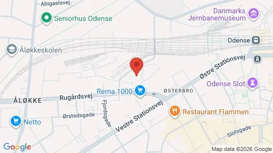 Apartments for rent i Odense C - kort over placeringen