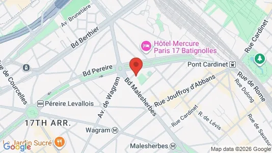 Apartments for rent i Paris 17ème arrondissement - kort over placeringen