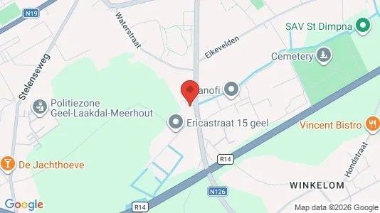 Apartments for rent i Geel - kort over placeringen