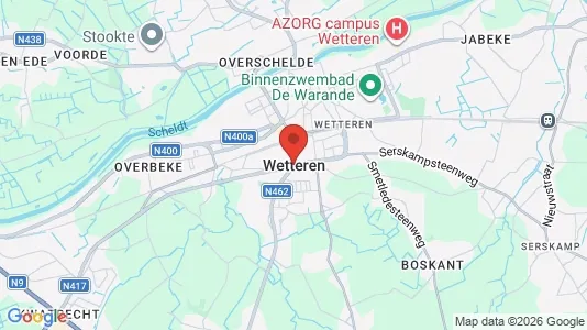 Apartments for rent i Wetteren - kort over placeringen