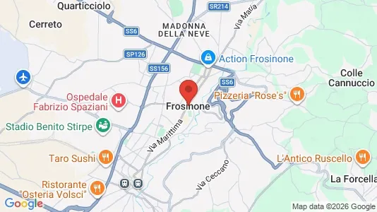 Houses for rent i Frosinone - kort over placeringen