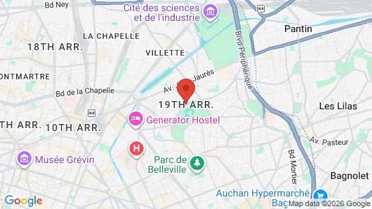 Apartments for rent i Paris 19ème arrondissement - kort over placeringen