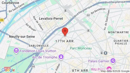 Apartments for rent i Paris 17ème arrondissement - kort over placeringen