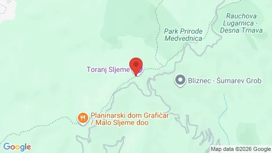 Apartments for rent i Sljeme (Medvednica-Tomislavac) - kort over placeringen