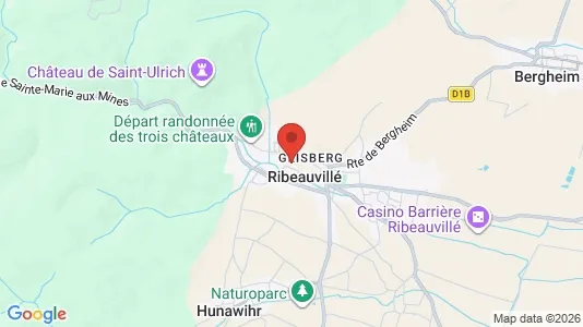 Apartments for rent i Colmar-Ribeauvillé - kort over placeringen