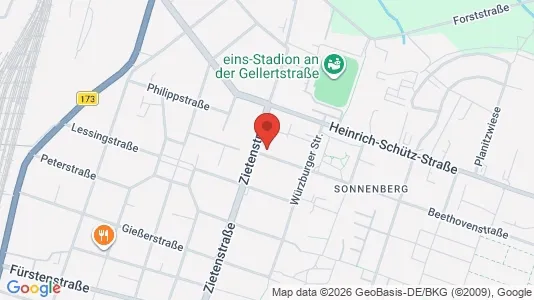 Apartments for rent i Chemnitz - kort over placeringen