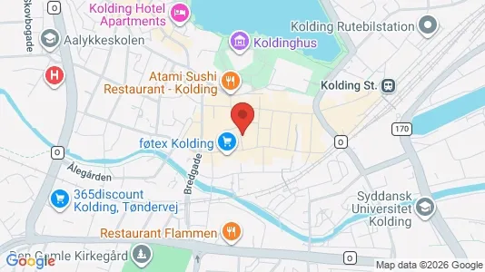 Apartments for rent i Kolding - kort over placeringen
