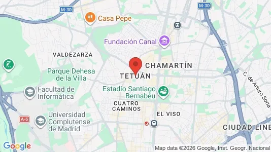 Apartments for rent i Madrid Tetuán - kort over placeringen